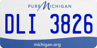 MI license plate DLI3826