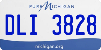 MI license plate DLI3828