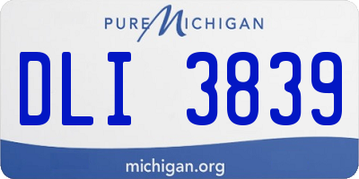 MI license plate DLI3839