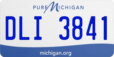 MI license plate DLI3841