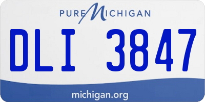 MI license plate DLI3847