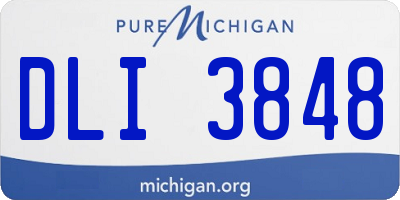 MI license plate DLI3848