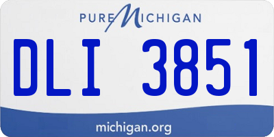 MI license plate DLI3851
