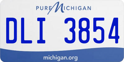 MI license plate DLI3854