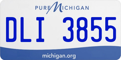 MI license plate DLI3855