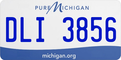 MI license plate DLI3856