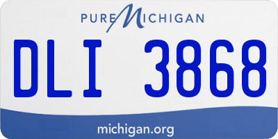 MI license plate DLI3868