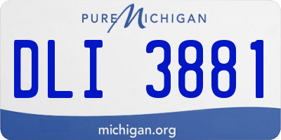 MI license plate DLI3881