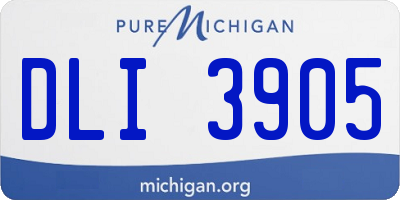 MI license plate DLI3905