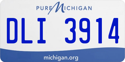 MI license plate DLI3914