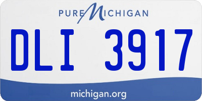 MI license plate DLI3917