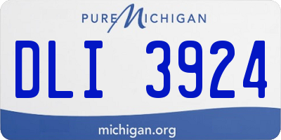 MI license plate DLI3924