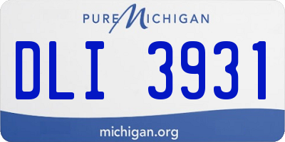 MI license plate DLI3931