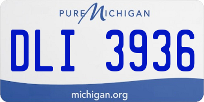 MI license plate DLI3936