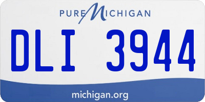 MI license plate DLI3944
