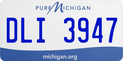 MI license plate DLI3947