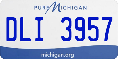 MI license plate DLI3957