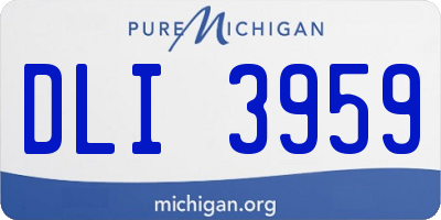 MI license plate DLI3959