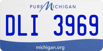 MI license plate DLI3969