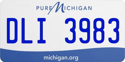 MI license plate DLI3983