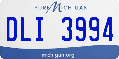 MI license plate DLI3994