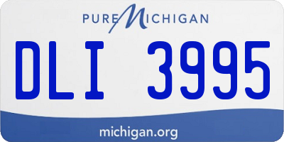 MI license plate DLI3995