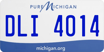 MI license plate DLI4014