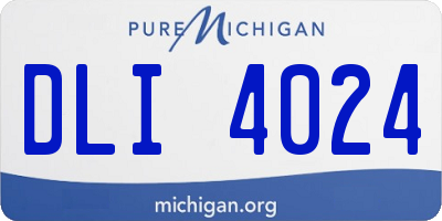 MI license plate DLI4024