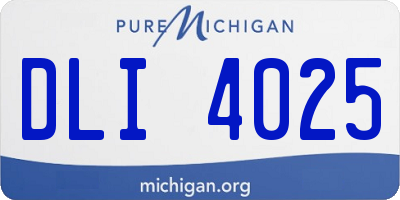MI license plate DLI4025