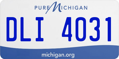 MI license plate DLI4031
