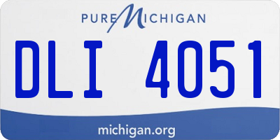 MI license plate DLI4051