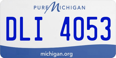 MI license plate DLI4053