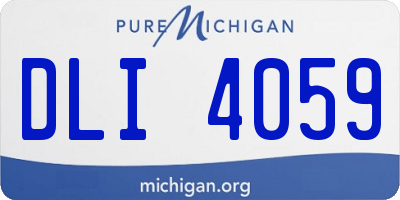 MI license plate DLI4059