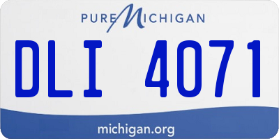 MI license plate DLI4071