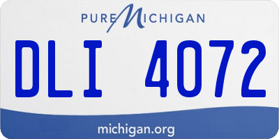 MI license plate DLI4072