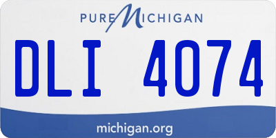 MI license plate DLI4074