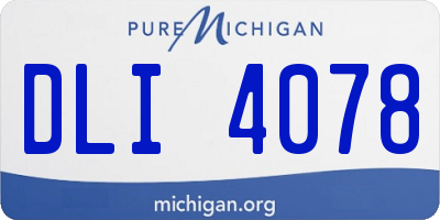 MI license plate DLI4078
