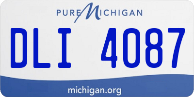 MI license plate DLI4087