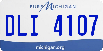 MI license plate DLI4107