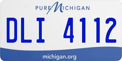 MI license plate DLI4112