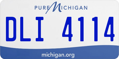 MI license plate DLI4114