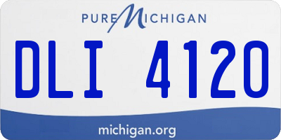 MI license plate DLI4120