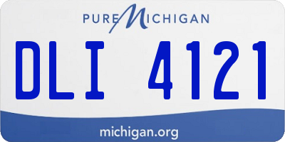 MI license plate DLI4121