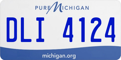 MI license plate DLI4124