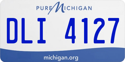 MI license plate DLI4127