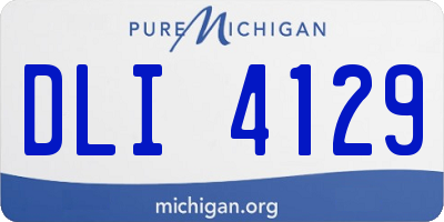 MI license plate DLI4129