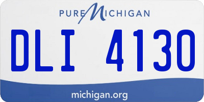MI license plate DLI4130