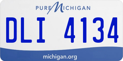 MI license plate DLI4134