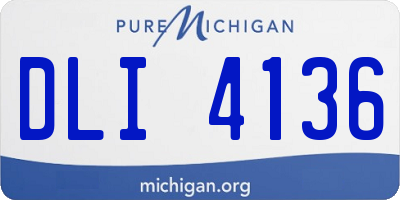 MI license plate DLI4136
