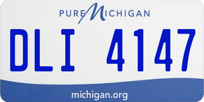 MI license plate DLI4147